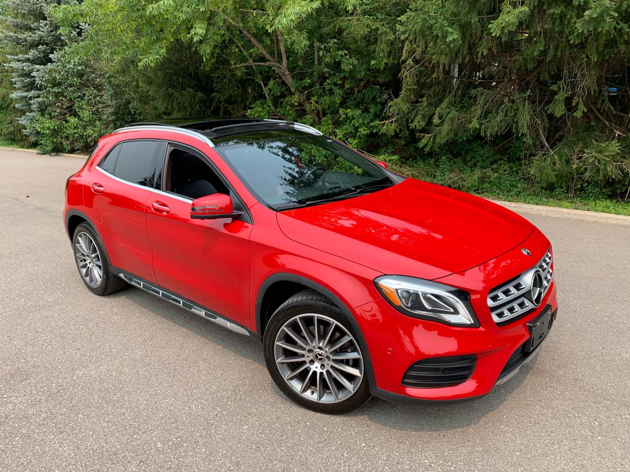 <p><em><strong>PRISTINE!!! LOOKS AND DRIVES LIKE NEW!! NO INSURANCE CLAIMS!! NON-SMOKER! TOP OF THE LINE MODEL!!&nbsp;</strong></em></p><p><em><strong>*****BALANCE OF THE ORIGINAL MERCEDES FACTORY WARRANTY INCLUDED!!!*****</strong></em></p><p><em><strong>2018 MERCEDES GLA 250-4MATIC*****2.0 LITRE TURBOCHARGED ENGINE-FULLY LOADED*** GPS/NAVIGATION, PANORAMIC GLASS MOON ROOF,LEATHER POWER HEATED SEATS, POWER (HANDS-FREE KICK) TAILGATE</strong></em><em style=font-size: 1em;><strong>, BLIND SPOT ASSIST, BACK UP CAMERA, PARKING ASSIST (FRONT AND REAR), AMG 19 ALLOY WHEELS, POWER FOLDING HEATED FRONT MIRRORS, AND MUCH MORE!!!!***&nbsp;</strong></em></p><p>FULLY LOADED-TOP OF THE LINE-ALL OPTIONS!!!! GPS-NAVIGATION, BACK-UP CAMERA, PREMIUM SOUND SYSTEM, LEATHER INTERIOR - HEATED POWER SEATS, POWER DUAL GLASS PANORAMIC MOONROOF,&nbsp; 4 CYLINDER/2.0 LITRE ENGINE, ALL-WHEEL DRIVE, PROXIMITY/KEYLESS ENTRY, PUSH BUTTON START, DUAL CLIMATE CONTROL. BLIND SPOT MONITORING, ALLOYS WHEELS, CRUISE CONTROL, PW, PM, PS, PB, ABS,....TOO MANY OPTIONS TO LIST!!!</p><p><span style=text-decoration: underline;><em><strong>THE ALL-IN SELLING PRICE INCLUDES ALL OF THE FOLLOWING LISTED BELOW:</strong></em></span></p><p>*****CLICK HERE FOR FREE CARFAX HISTORY REPORT-CLEAN - NO INSURANCE CLAIMS!!</p><p><a href=https://vhr.carfax.ca/?id=8JRaCAtG4TqFCATGAr22qKP4km6xch0F>https://vhr.carfax.ca/?id=8JRaCAtG4TqFCATGAr22qKP4km6xch0F</a></p><p>*****MERCEDES BENZ WARRANTY INCLUDED - BALANCE OF ORIGINAL WARRANTY INCLUDED!</p><p>*****SAFETY CERTIFICATION INCLUDED</p><p>ONLY HST, LICENCE FEE & OMVIC FEE ($10.00) ARE EXTRA.<br><br>NO OTHER (HIDDEN) FEES EVER!<br><br><em><strong>PLEASE CALL 416-274-AUTO (2886) TO SCHEDULE AN APPOINTMENT AND TO ENSURE VEHICLE AVAILABILITY.</strong></em><br><br><em><strong>R</strong><strong>ICHSTONE FINE CARS INC.</strong></em><br><em><strong>855 ALNESS STREET, UNIT 17</strong></em><br><em><strong>TORONTO, ONTARIO</strong></em><br><em><strong>M3J 2X3</strong></em></p><p><em><strong>416-274-AUTO (2886)</strong></em></p><p>WE ARE AN OMVIC CERTIFIED DEALER AND PROUD MEMBER OF THE UCDA.<br><br><em><strong>SERVING TORONTO/GTA & CANADA WIDE SALES SINCE 2000!!</strong></em><br><br>WE CAN ASSIST OUT OF PROVINCE PURCHASERS, AS WELL.</p><p>&nbsp;</p><p><span style=text-decoration: underline;><em><strong>TOP OF THE LINE - 2018 MERCEDES GLA 250 4MATIC FEATURES:</strong></em></span></p><p>&nbsp;</p><p>GPS NAVIGATION</p><p>BLIND SPOT ASSIST</p><p>BACK-UP CAMERA/ASSIST</p><p>POWER FOLDING HEATED SIDE MIRRORS</p><p>POWER HEATED FRONT LEATHER SPORT SEATS W/MEMORY SEATING</p><p>PROXIMITY KEYLESS ENTRY/PUSH BUTTON KEYLESS START</p><p>PANORAMIC DUAL GLASS - POWER MOON ROOFS</p><p>POWER TAIL GATE (WTIH KICK FEATURE TO OPEN)</p><p>AMG 19 INCH ALLOY WHEELS</p><p>2 PROXIMITY KEYS/REMOTES ARE INCLUDED</p><p>&nbsp;</p>