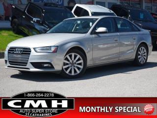 Used 2013 Audi A4 BLUETOOTH ROOF P/SEAT HTD-SEATS 17-AL for sale in St. Catharines, ON