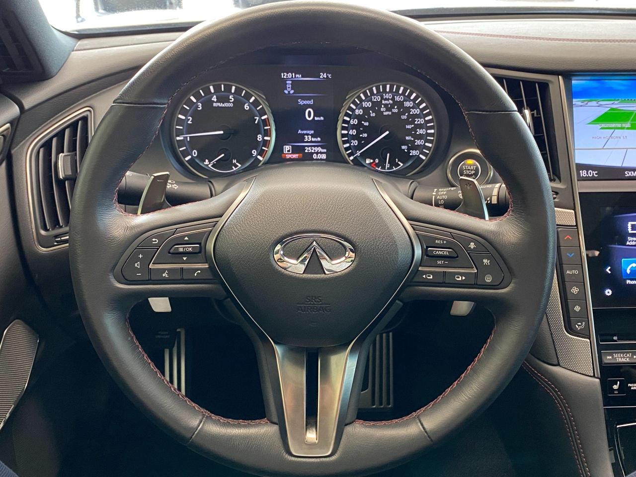 2019 Infiniti Q50 I-Line Red SPORT 400 AWD+TECH+360 Cam+CLEAN CARFAX - Photo #9
