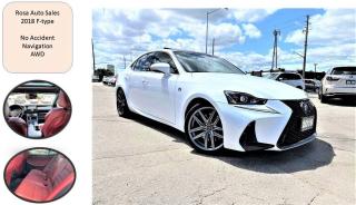 Used 2018 Lexus IS IS 300 AWD F type RED LEATHER NO ACCIDENT NAV ROOF for sale in Oakville, ON