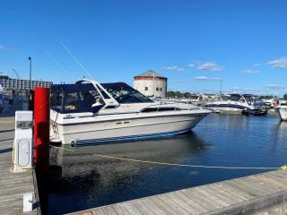 <p style=font-family: Verdana, Arial, Helvetica, sans-serif; font-size: 10px;><em><strong>Beautiful 1988 340EC Searay Sun 35 foot Yacht ! This Cabin cruiser has an enclosed kitchen, bedroom, bar and bathroom downstairs and a beautiful open seating area upstairs. Brand new installed Canvas top from Nautical Canvas in Kingston. Time to treat yourself to a getaway on the water! </strong></em></p><p style=font-family: Verdana, Arial, Helvetica, sans-serif; font-size: 10px;><em><strong>Twin inboard Mercury engines, 340 HP, 34 Feet 10 inches, 10,100lbs</strong></em></p><p style=font-family: Verdana, Arial, Helvetica, sans-serif; font-size: 10px;><em><strong>21 Photos included of actual boat</strong></em></p><p style=font-family: Verdana, Arial, Helvetica, sans-serif; font-size: 10px;><em><strong><span style=font-size: medium;>Please contact Dave 613-577-1496 or Mark  613-537-2287</span></strong></em></p>