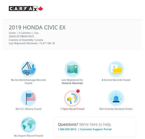 2019 Honda Civic EX+LaneKeep+Camera+ApplePlay+CLEAN CARFAX Photo13