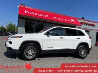 This compact crossover is an award winning SUV.  The Jeep Cherokee is well planned out, it has a quality interior finish with many hidden compartments for extra storage.  The vehicle itself is Jeeps most popular vehicle.

Take advantage of our experienced on-site financing department, currently offering, for a limited time, 2.99% along with $0 down and No Payments for 3 Months! All our vehicles include the remaining balance of their original warranty and our very own 30 Day Dealers Guarantee. Complete Vehicle Inspection Services and full vehicle history by CarFax Vehicle Reports are included! All trades are welcome, whether the vehicle is paid off or not. Visit our website at basantmotors.com for more information.  At Basant Motors, we look forward to serving you with all of your automotive needs for years to come. Please stop by our dealership, located at 16315 Fraser Highway, Surrey, BC and speak with one of our representatives today! Documentation fee ($997) and Dealer Prep ($299) are not included in the vehicle price. #9419