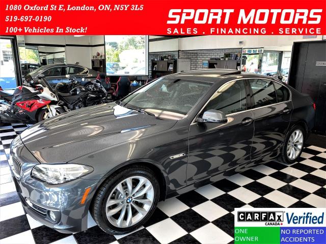 2016 BMW 5 Series 528i xDrive+GPS+Roof+Sensors+Xenons+CLEAN CARFAX Photo1