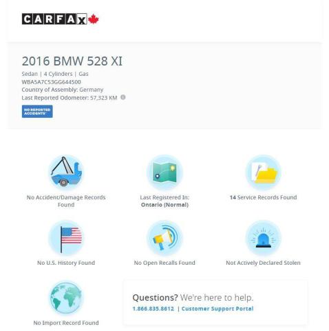 2016 BMW 5 Series 528i xDrive M PKG+Camera+GPS+Xenons+CLEAN CARFAX Photo13
