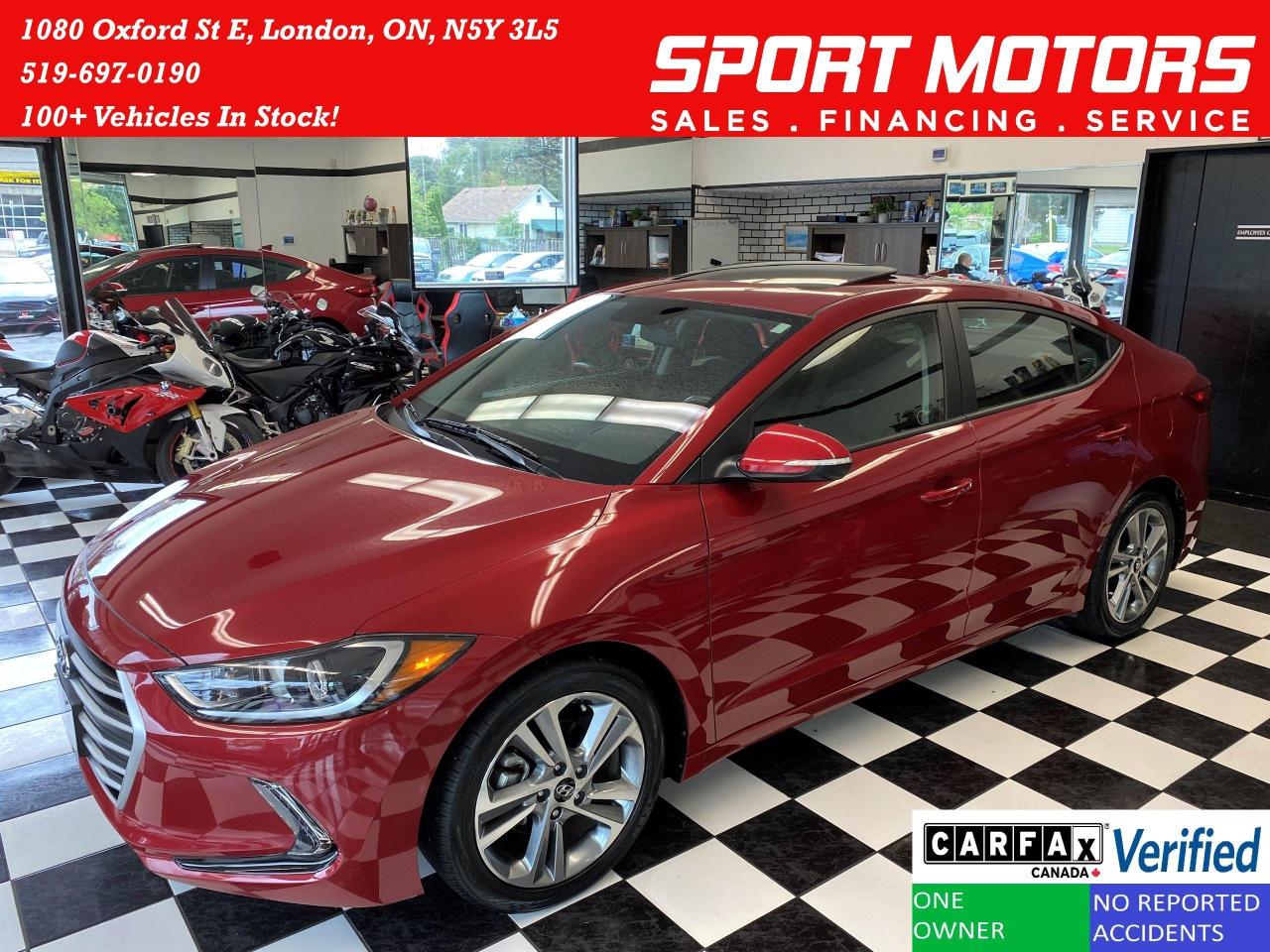 Used 2017 Hyundai Elantra GLS+Sunroof+ApplePlay+Camera+CLEAN CARFAX for sale in London, ON