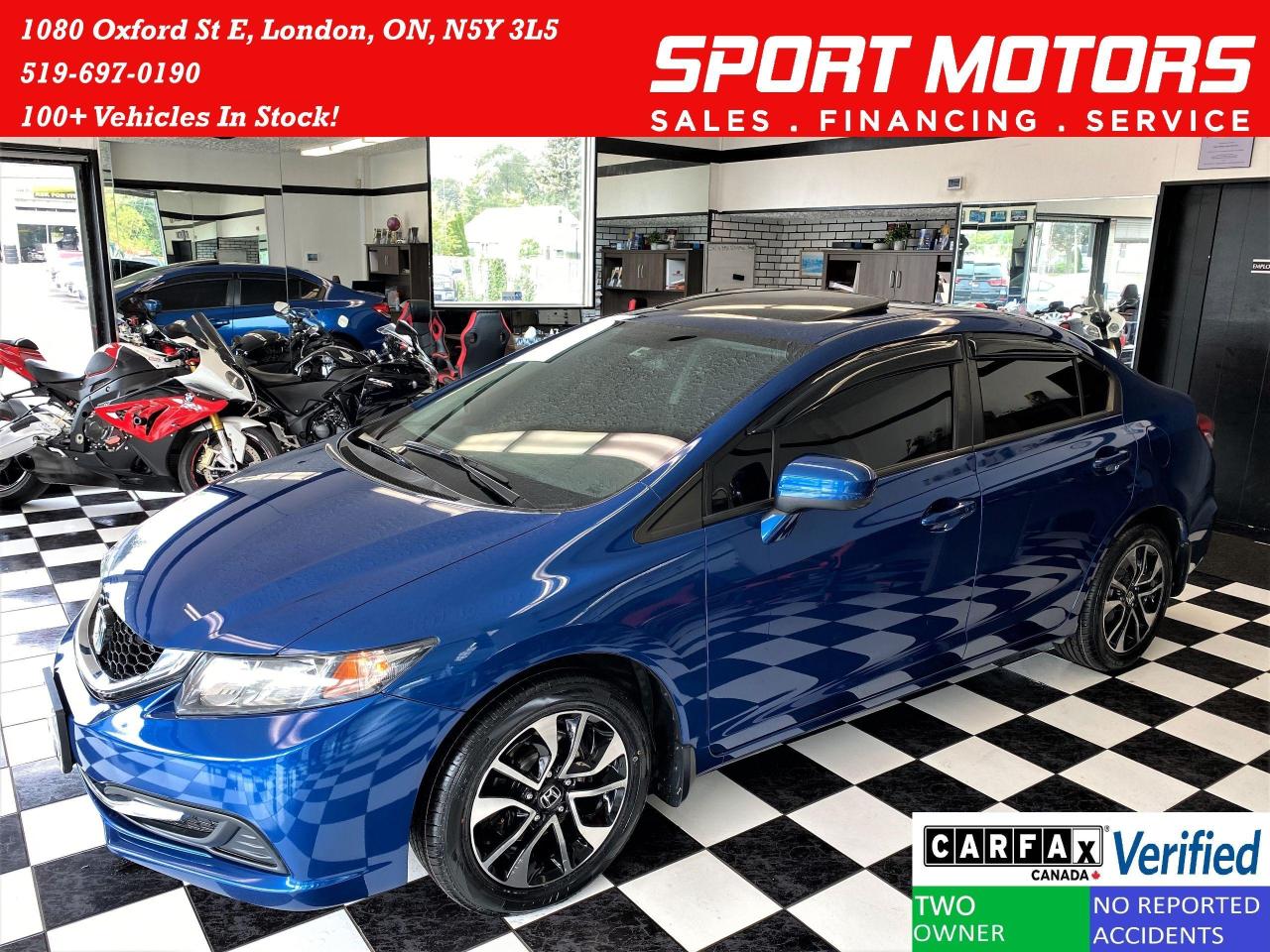 2015 Honda Civic EX+Camera+New Tires & Brakes+Roof+CLEAN CARFAX