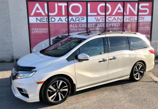 <p>***EASY FINANCE APPROVALS***NO ACCIDENTS***THE 2018 HONDA ODYSSEY IS THE PRENNIAL FAVOURITE IN THE MINI VAN SEGMENT! 8 PASSENGER-SUNROOF-DVD-ALLOYS-BACK UP CAM-POWER SLIDING DOORS-BLUETOOTH AND MORE! THE CHOSEN FAMILY MOVER BY MANY! LOVE AT FIRST SIGHT! VEHICLE IS LIKE NEW! QUALITY ALL AROUND VEHICLE. ABSOLUTELY FLAWLESS, SMOOTH, SPORTY RIDE. MECHANICALLY A+ DEPENDABLE, RELIABLE, COMFORTABLE, CLEAN INSIDE AND OUT. POWERFUL YET FUEL EFFICIENT ENGINE. HANDLES VERY WELL WHEN DRIVING. <br /><br /><br />****Make this yours today BECAUSE YOU DESERVE IT**** <br /><br /><br /><br />WE HAVE SKILLED AND KNOWLEDGEABLE SALES STAFF WITH MANY YEARS OF EXPERIENCE SATISFYING ALL OUR CUSTOMERS NEEDS. THEYLL WORK WITH YOU TO FIND THE RIGHT VEHICLE AND AT THE RIGHT PRICE YOU CAN AFFORD. WE GUARANTEE YOU WILL HAVE A PLEASANT SHOPPING EXPERIENCE THAT IS FUN, INFORMATIVE, HASSLE FREE AND NEVER HIGH PRESSURED. PLEASE DONT HESITATE TO GIVE US A CALL OR VISIT OUR INDOOR SHOWROOM TODAY! WERE HERE TO SERVE YOU!! <br /><br /><br /><br />***Financing*** <br /><br />We offer amazing financing options. Our Financing specialists can get you INSTANTLY approved for a car loan with the interest rates as low as 3.99% and $0 down (O.A.C). Additional financing fees may apply. Auto Financing is our specialty. Our experts are proud to say 100% APPLICATIONS ACCEPTED, FINANCE ANY CAR, ANY CREDIT, EVEN NO CREDIT! Its FREE TO APPLY and Our process is fast & easy. We can often get YOU AN approval and deliver your NEW car the SAME DAY. <br /><br /><br />***Price*** <br /><br />FRONTIER FINE CARS is known to be one of the most competitive dealerships within the Greater Toronto Area providing high quality vehicles at low price points. Prices are subject to change without notice. All prices are price of the vehicle plus HST, Licensing & Safety Certification. <span style=font-family: Helvetica; font-size: 16px; -webkit-text-stroke-color: #000000; background-color: #ffffff;>DISCLAIMER: This vehicle is not Drivable as it is not Certified. All vehicles we sell are Drivable after certification, which is available for $695 but not manadatory.</span> <br /><br />***Trade***<br /><br />Have a trade? Well take it! We offer free appraisals for our valued clients that would like to trade in their old unit in for a new one. <br /><br /><br />***About us*** <br /><br />Frontier fine cars, offers a huge selection of vehicles in an immaculate INDOOR showroom. Our goal is to provide our customers WITH quality vehicles AT EXCELLENT prices with IMPECCABLE customer service. <br /><br /><br />Not only do we sell vehicles, we always sell peace of mind! <br /><br /><br />Buy with confidence and call today 1-877-437-6074 or email us to book a test drive now! frontierfinecars@hotmail.com <br /><br /><br />Located @ 1261 Kennedy Rd Unit a in Scarborough <br /><br /><br />***NO REASONABLE OFFERS REFUSED*** <br /><br /><br />Thank you for your consideration & we look forward to putting you in your next vehicle! </p><p class=p1 style=margin: 0px; font-variant-numeric: normal; font-variant-east-asian: normal; font-stretch: normal; font-size: 16px; line-height: normal; font-family: Helvetica; -webkit-text-stroke-color: #000000; background-color: #ffffff;><span class=s1 style=font-kerning: none;>DISCLAIMER: This vehicle is not Drivable as it is not Certified. All vehicles we sell are Drivable after certification, which is available for $695</span></p><p><br /><br />Serving used cars Toronto, Scarborough, Pickering, Ajax, Oshawa, Whitby, Markham, Richmond Hill, Vaughn, Woodbridge, Mississauga, Trenton, Peterborough, Lindsay, Bowmanville, Oakville, Stouffville, Uxbridge, Sudbury, Thunder Bay,Timmins, Sault Ste. Marie, London, Kitchener, Brampton, Cambridge, Georgetown, St Catherines, Bolton, Orangeville, Hamilton, North York, Etobicoke, Kingston, Barrie, North Bay, Huntsville, Orillia</p>