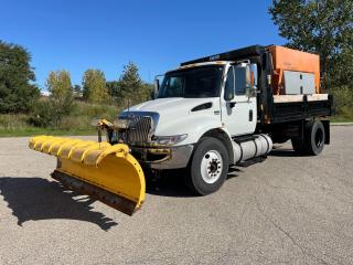 <p><strong>SALE PENDING-</strong> Super Clean Local International 4300 Dump Truck with <strong>HYDRAULIC BRAKES</strong>. Dump Body is a 13.5 Foot Voth with Dual Drop-down sides and tailgate. DT Engine with Allison Automatic. 230 HP. Comes with Epoke Sirius Combi Spreader and 10 Foot Fisher Plow. This truck has a 33000 lbs GVWR with 12000 lbs on the Front Axle and 22000 lbs on the Rear Axle. Wheelbase is 254. Cabin is clean as a whip and Non-smoker. Truck will fly through a Safety. ABS light is on. We will Certify for $1800 Extra. This is about as large of a truck as it gets without requiring a Z-License. </p><p><strong>No extra fees, plus HST and plates only.</strong></p><p>Jeff Stewart- 9053082384 (cell/text)<br />Joe Domotor- 5197550400 (cell/text)</p><p><strong>We do have Financing Programs Available OAC and would be happy further discuss those options over the Phone, Text or Email.</strong></p><p>Email- jdomotor@live.ca<br />Website- www.jdomotor.ca</p><p>Please be Mindful that we are a Two (2) Man Crew and function off <span style=text-decoration: underline;>Appointment Only</span>.</p><p>You must Call, Text or Message prior to coming out. Phone Numbers are listed but Facebook sometimes Hides them.</p><p>Please Refrain from the <em>Is This Available</em> Auto-Message. Listings are taken down as soon as they are sold.</p><p><strong>1-430 Hardy Rd, Brantford, Ontario, Canada</strong></p>