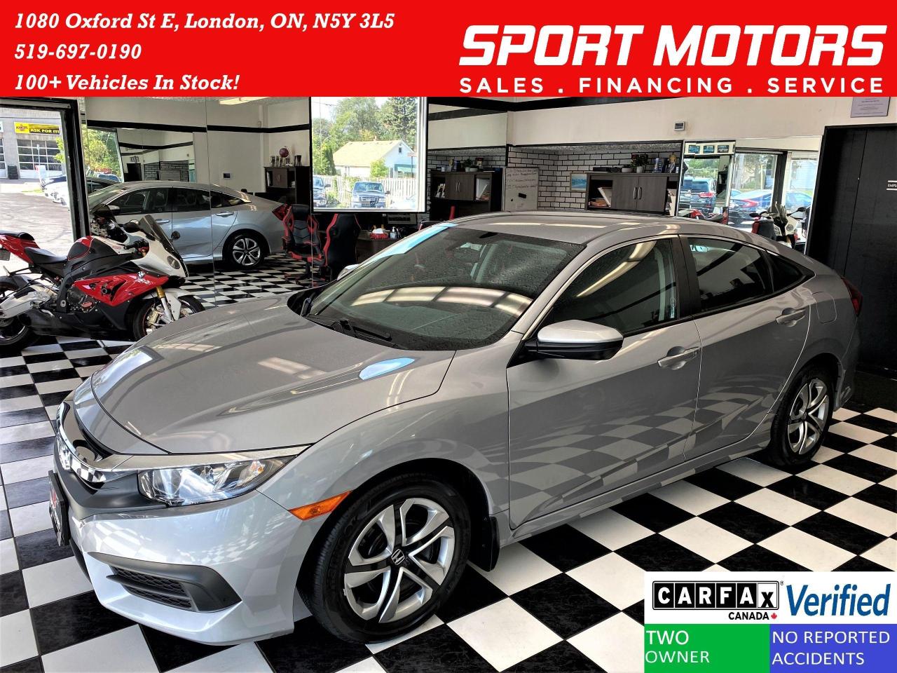 2017 Honda Civic LX+ApplePlay+Camera+Heated Seats+CLEAN CARFAX