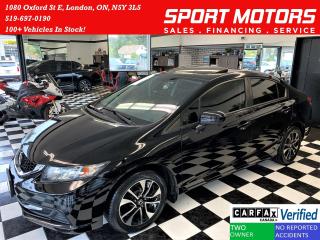 Used 2015 Honda Civic EX+Camera+New Tires & Brakes+Roof+CLEAN CARFAX for sale in London, ON