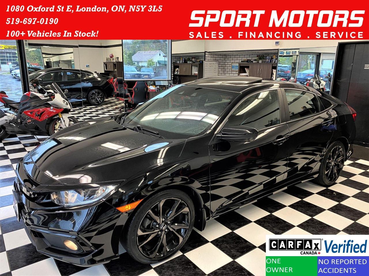 2019 Honda Civic Sport+Lane Keep+Camera+Roof+CLEAN CARFAX
