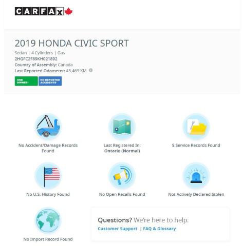 2019 Honda Civic Sport+Lane Keep+Camera+Roof+CLEAN CARFAX Photo13