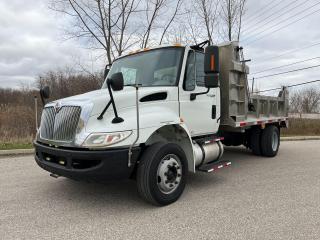 <p><strong>HYDRAULIC BRAKES- G-LICENCE UP TO 11000KG</strong>- Absolutely stunning 2014 International 4300 DuraStar with 12 Foot Heavy-Duty All Aluminum Dump Body. Easy controls with push of a button Up/Down. Truck was maintained by the Province of Ontario. Incredibly good history. Features Air-Ride Suspension, Dual Air Seats, Air Conditioning. The Yellow Tab on the dash is an Air Spring Park Brake Only. The truck was both Annually Inspected and Bi-Annually Inspected as part of its Fleet Maintenance. Confidently Certified and E-tested with fresh Annual Yellow Sticker included. </p><p><strong>GVWR: 19500 lbs (8000 lbs Front  /  12000 lbs Rear)</strong></p><p>Wheelbase: 175</p><p><strong>No extra fees, plus HST and plates only.</strong></p><p>Jeff Stewart- 9053082384 (cell/text)<br />Joe Domotor- 5197550400 (cell/text)</p><p><strong>We do have Financing Programs Available OAC and would be happy further discuss those options over the Phone, Text or Email.</strong></p><p>Email- jdomotor@live.ca<br />Website- www.jdomotor.ca</p><p>Please be Mindful that we are a Two (2) Man Crew and function off <span style=text-decoration: underline;>Appointment Only</span>.</p><p>You must Call, Text or Message prior to coming out. Phone Numbers are listed but Facebook sometimes Hides them.</p><p>Please Refrain from the <em>Is This Available</em> Auto-Message. Listings are taken down as soon as they are sold.</p><p><strong>1-430 Hardy Rd, Brantford, Ontario, Canada</strong></p>