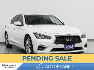 Used 2018 Infiniti Q50 3.0t LUXE AWD, Twin Turbo, Navi, Back Up Cam! for sale in Clarington, ON