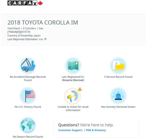 2018 Toyota Corolla iM IM+Camera+Heated Seats+Lane Keep+CLEAN CARFAX Photo13