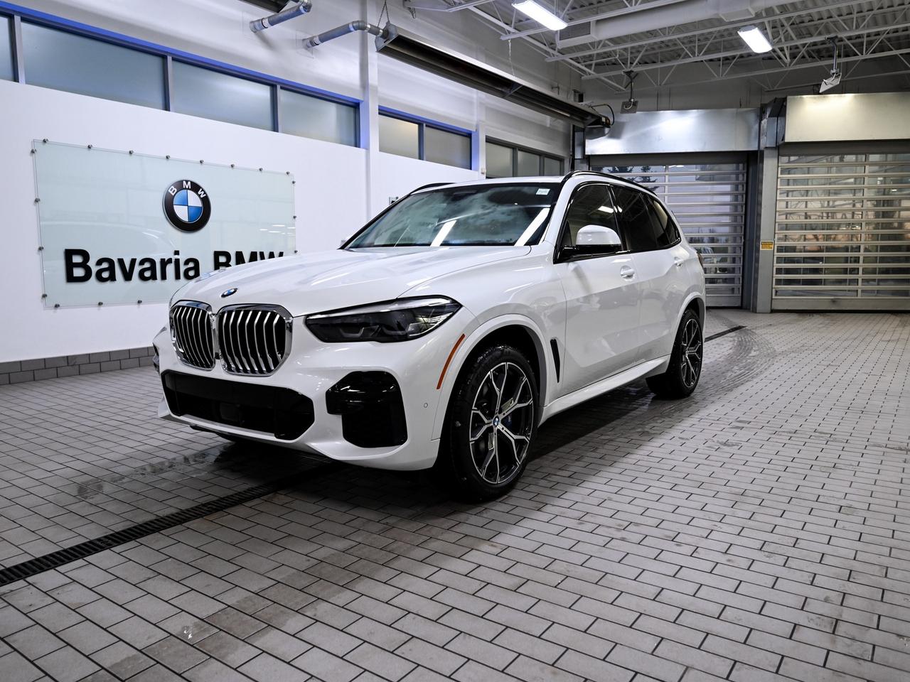 <strong>For inquiries or to book a test drive call us directly 780-484-0000.</strong><br /><br />The BMW X5 stands out confidently from the crowd with its striking design. The mighty one-piece double kidney grille hints at what will happen when it takes a deep breath. And the honed X design of the headlights leaves no doubt as to who will take the lead. Equipped with new technologies for more safety and maximum driving dynamics on every surface, the BMW X5 knows where it&rsquo;s going. And how to get there first.<br /><strong>Optional Packages:</strong><br /><ul><li>MINERAL WHITE METALLIC (White)</li><li>IVORY WHITE PERFORATED VERNASCA LEATHER</li><li>21&rdquo; LT/ALLOY WHEELS</li><li>ADVANCED DRIVING ASSISTANCE PACKAGE</li><li>M SPORT PACKAGE</li><li>PREMIUM ENHANCED PACKAGE</li><li>GLASS APPLICATION PACKAGE</li><li>ADAPTIVE M SUSPENSION</li></ul>BMW is committed to providing the highest level of safety, reliability, and performance to ensure you enjoy The Ultimate Driving Experience. Take advantage of BMW&rsquo;s 4-year 80,000 KM&rsquo;s manufacture warranty with free maintenance included for 3-year 60,000 KM&rsquo;s and receive 24 Hour Roadside Assistance making sure you&rsquo;re covered no matter where your travel plans take you.<br />Bavaria BMW is one of Canada&rsquo;s leading BMW dealership&rsquo;s offering clients an experience tailored to their needs. Whether you are shopping for pre-owned or brand new, Bavaria BMW provides many services before and after purchase to ensure that you have an outstanding experience every time.<br /> Daily Rental