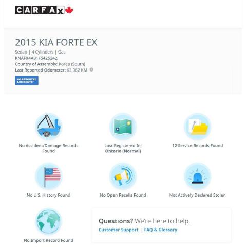 2015 Kia Forte EX+Camera+Heated Seats+A/C+CLEAN CARFAX Photo13