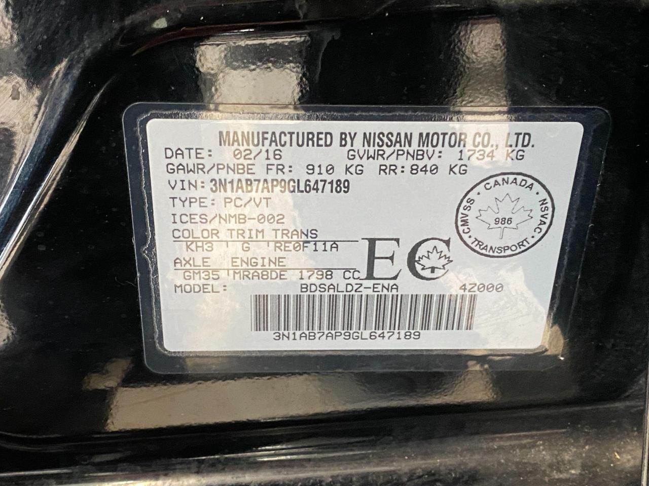 2016 Nissan Sentra SV+Camera+Heated Seats+Cruise+CLEAN CARFAX Photo102
