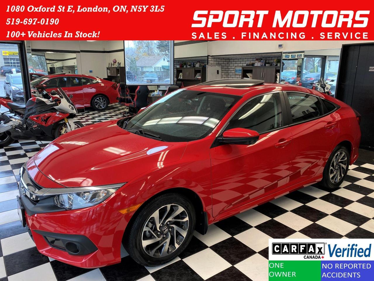 2018 Honda Civic EX+LaneKeep+Camera+ApplePlay+CLEAN CARFAX