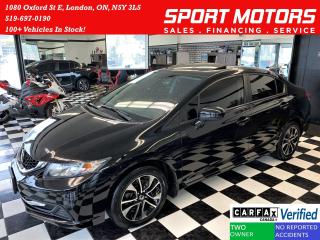 Used 2015 Honda Civic EX+Camera+Sunroof+Bluetooth+Alloys+CLEAN CARFAX for sale in London, ON