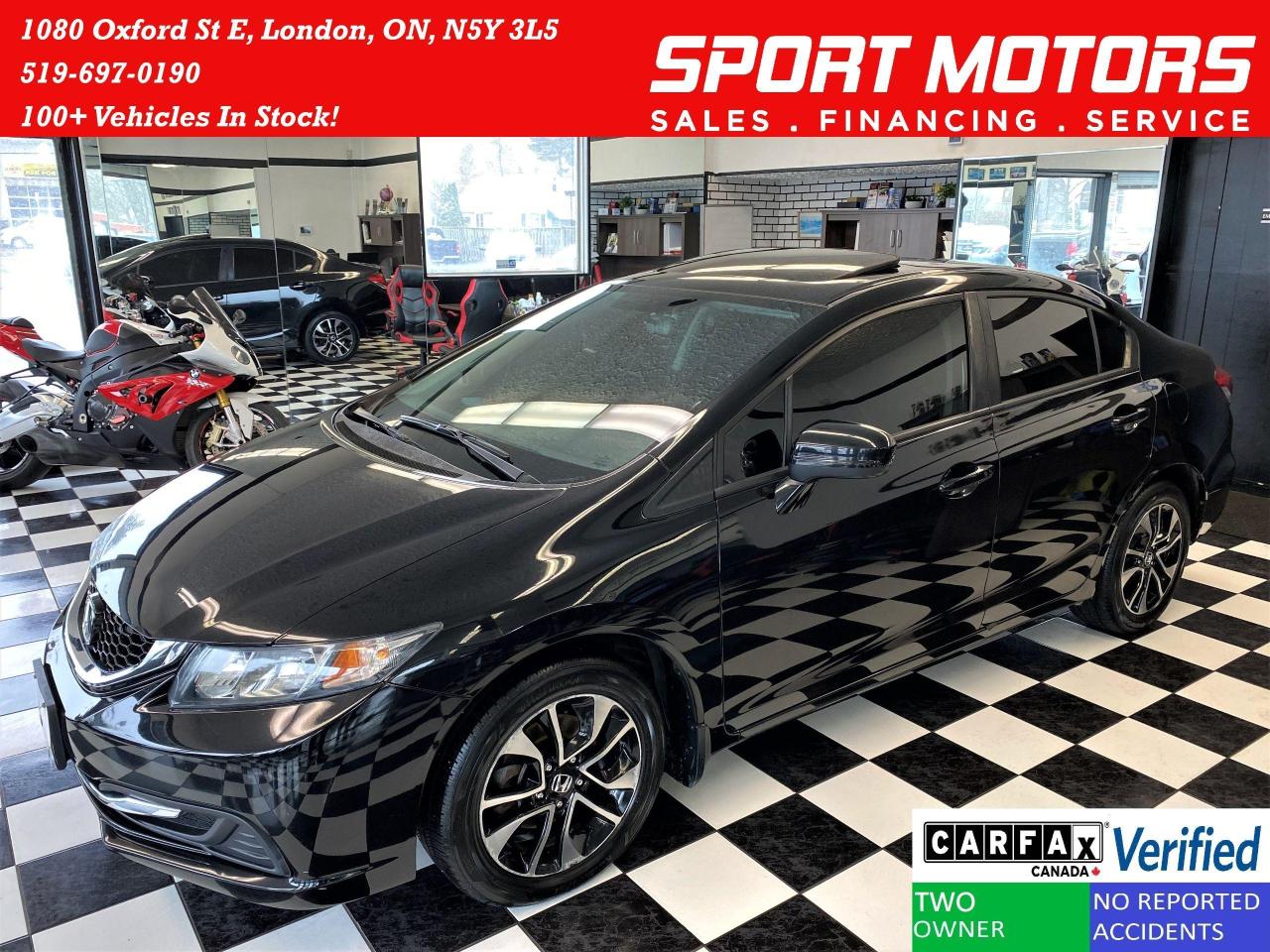 2015 Honda Civic EX+Camera+Sunroof+Bluetooth+Alloys+CLEAN CARFAX