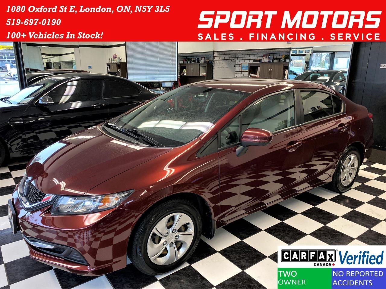 2015 Honda Civic LX+Bluetooth+Heated Seats+Camera+CLEAN CARFAX