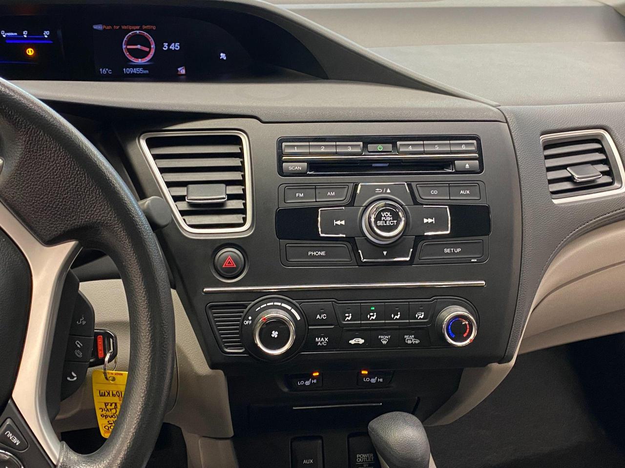2015 Honda Civic LX+Bluetooth+Heated Seats+Camera+CLEAN CARFAX - Photo #10