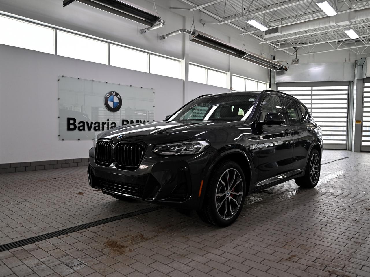 <strong>For inquiries or to book a test drive call us directly 780-484-0000.</strong><br />The BMW X3 stands out confidently from the crowd with its striking design. The extreme emphasis on breadth and X typical elements give the front of the BMW X3 an extremely distinctive look.&nbsp; Equipped with a gutsy turbo, the X3 delivers practicality and luxury while incorporation plenty of tech.<br /><br /><strong>Optional Packages:</strong><br /><ul><li>DRAVIT GREY METALLIC (Gray)</li><li>BLACK VERNASCA LEATHER</li><li>PREMIUM ENHANCED PACKAGE</li><li>M SPORT PACKAGE</li><li>M SPORT BRAKES (Red)</li><li>UNIVERSAL GARAGE DOOR OPENER</li><li>VENTILATED FRONT SEATS</li><li>DIGITAL COCKPIT PROFESSIONAL</li><li>HIGH-GLOSS BLACK EXTERIOR CONTENTS</li></ul>BMW is committed to providing the highest level of safety, reliability, and performance to ensure you enjoy The Ultimate Driving Experience. Take advantage of BMW&rsquo;s 4-year 80,000 KM&rsquo;s manufacture warranty with free maintenance included for 4-year 80,000 KM&rsquo;s and receive 24 Hour Roadside Assistance making sure you&rsquo;re covered no matter where your travel plans take you.<br />Bavaria BMW is one of Canada&rsquo;s leading BMW dealership&rsquo;s offering clients an experience tailored to their needs. Whether you are shopping for pre-owned or brand new, Bavaria BMW provides many services before and after purchase to ensure that you have an outstanding experience every time.<br />