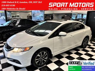 Used 2014 Honda Civic EX+Camera+Roof+New Tires+HeatedSeats+ACCIDENT FREE for sale in London, ON