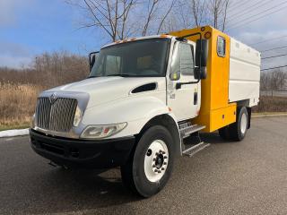 <p><strong>ON HOLD</strong> - Super clean <span style=text-decoration: underline;><strong>Pre-Emission DT466 and Hydraulic Brake</strong></span> 2006 International 4300 Chipper Dump Truck with Eaton Fuller 6 Speed. Very fussy previous owner, non-smoker, pride of ownership. Tidy inside and out. Runs, drives and operates excellent. Chipper Box Measures: 11 Long x 76 Wide x 5 High and includes a 42 Wide Stand-up compartment. G-License can register up to 11000KG- No Extra License Required. </p><p><strong>GVWR: 26000 Lbs  /  8000 Lbs Front  /  18000 Lbs</strong></p><p>Confidently MTO Certified and E-Tested. </p><p><strong>No extra fees, plus HST and plates only.</strong></p><p>Jeff Stewart- 9053082384 (cell/text)<br />Joe Domotor- 5197550400 (cell/text)</p><p><strong>We do have Financing Programs Available OAC and would be happy further discuss those options over the Phone, Text or Email.</strong></p><p>Email- jdomotor@live.ca<br />Website- www.jdomotor.ca</p><p>Please be Mindful that we are a Two (2) Man Crew and function off <span style=text-decoration: underline;>Appointment Only</span>.</p><p>You must Call, Text or Message prior to coming out. Phone Numbers are listed but Facebook sometimes Hides them.</p><p>Please Refrain from the <em>Is This Available</em> Auto-Message. Listings are taken down as soon as they are sold.</p><p><strong>1-430 Hardy Rd, Brantford, Ontario, Canada</strong></p>