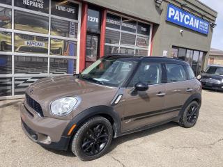 <p>NICE SPORTY AWD MINI THAT LOOKS AND DRIVES GREAT WITH ALL OPTIONS AND PANO ROOF SOLD CERTIFIED COME CHECK IT OUT OR CALL 5195706463 FOR AN APPOINTMENT .TO SEE OUR FULL INVENTORY PLS GO TO PAYCANMOTORS .CA</p>