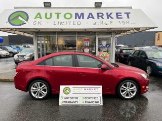 Used 2012 Chevrolet Cruze 2LT TURBO! 6SPD. MANUAL! SUNROOF! FREE BCAA MBRSHP & WRNTY for sale in Langley, BC