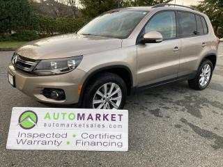 Used 2015 Volkswagen Tiguan 4MOTION, PANI ROOF, INSPECTED, WARRANTY, FINANCE, BCAA MEMBERSHIP! for sale in Surrey, BC