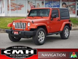 Used 2015 Jeep Wrangler Sahara  4X4 NAV HTD-SEATS REM-START 18-AL for sale in St. Catharines, ON