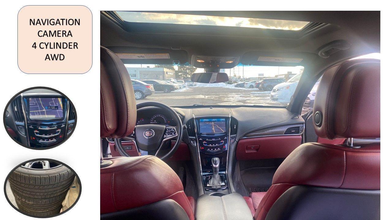 2014 Cadillac ATS 4dr Sdn 2.0L AWD NAVIGATION RED LEATHER NO ACCIDEN