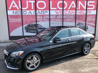 <p>***EASY FINANCE APPROVALS***AMG PACKAGE***NO ACCIDENTS***LEATHER-PANO ROOF-AWD-NAVI-BLUETOOTH-BACK UP CAM AND MORE! HANDSOME, AGGRESSIVE STYLING! FLAWLESS, SMOOTH, SPORTY RIDE FULL OF LUXURY. MECHANICALLY A+ DEPENDABLE, RELIABLE, COMFORTABLE, CLEAN INSIDE AND OUT. POWERFUL YET FUEL EFFICIENT ENGINE. CLASS LEADING C300 HANDLES VERY WELL WHEN DRIVING. LOOK COOL, CLASSY AND DRIVE IN STYLE AT THE SAME TIME! THIS CAR IS TRULY A LOOKER!</p><p> </p><p>****Make this yours today BECAUSE YOU DESERVE IT****</p><p> </p><p>WE HAVE SKILLED AND KNOWLEDGEABLE SALES STAFF WITH MANY YEARS OF EXPERIENCE SATISFYING ALL OUR CUSTOMERS NEEDS. THEYLL WORK WITH YOU TO FIND THE RIGHT VEHICLE AND AT THE RIGHT PRICE YOU CAN AFFORD. WE GUARANTEE YOU WILL HAVE A PLEASANT SHOPPING EXPERIENCE THAT IS FUN, INFORMATIVE, HASSLE FREE AND NEVER HIGH PRESSURED. PLEASE DONT HESITATE TO GIVE US A CALL OR VISIT OUR INDOOR SHOWROOM TODAY! WERE HERE TO SERVE YOU!!</p><p> </p><p>***Financing***</p><p> </p><p>We offer amazing financing options. Our Financing specialists can get you INSTANTLY approved for a car loan with the interest rates as low as 3.99% and $0 down (O.A.C). Additional financing fees may apply. Auto Financing is our specialty. Our experts are proud to say 100% APPLICATIONS ACCEPTED, FINANCE ANY CAR, ANY CREDIT, EVEN NO CREDIT! Its FREE TO APPLY and Our process is fast & easy. We can often get YOU AN approval and deliver your NEW car the SAME DAY.</p><p> </p><p>***Price***</p><p> </p><p>FRONTIER FINE CARS is known to be one of the most competitive dealerships within the Greater Toronto Area providing high quality vehicles at low price points. Prices are subject to change without notice. All prices are price of the vehicle plus HST, Licensing & Safety Certification. <span style=font-family: Helvetica; font-size: 16px; -webkit-text-stroke-color: #000000; background-color: #ffffff;>DISCLAIMER: This vehicle is not Drivable as it is not Certified. All vehicles we sell are Drivable after certification, which is available for $695 but not manadatory.</span> </p><p> </p><p>***Trade***</p><p> </p><p>Have a trade? Well take it! We offer free appraisals for our valued clients that would like to trade in their old unit in for a new one.</p><p> </p><p>***About us***</p><p> </p><p>Frontier fine cars, offers a huge selection of vehicles in an immaculate INDOOR showroom. Our goal is to provide our customers WITH quality vehicles AT EXCELLENT prices with IMPECCABLE customer service. Not only do we sell vehicles, we always sell peace of mind!</p><p> </p><p>Buy with confidence and call today 1-877-437-6074 or email us to book a test drive now! frontierfinecars@hotmail.com</p><p> </p><p>Located @ 1261 Kennedy Rd Unit a in Scarborough</p><p> </p>