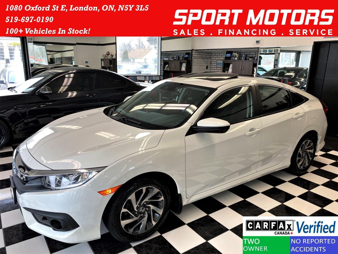 2017 Honda Civic EX+LaneKeep+Adaptive Cruise+Camera+CLEAN CARFAX
