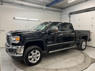 4X4 CREW CAB W/ 6.6L DURAMAX, Z71 PKG, LEATHER, NAVIGATION, REMOTE START AND HEATED SEATS!! Wireless charging, backup camera, tow package w/ integrated trailer brake controller, running boards, Apple CarPlay, Android Auto, 20-in alloys, 6-ft 7-in box w/ spray-in bedliner, leather-wrapped steering, dual-zone climate control, full power group incl. power seats & adjustable pedals, tow mirrors, cruise control, auto headlights, garage door opener and Sirius XM!