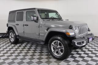 Used 2020 Jeep Wrangler Unlimited Sahara 1 OWNER - NO ACCIDENTS | NAVI | TURBOCHARGED | LEATHER | REMOTE START | HEATED SEATS & WHEEL for sale in Huntsville, ON