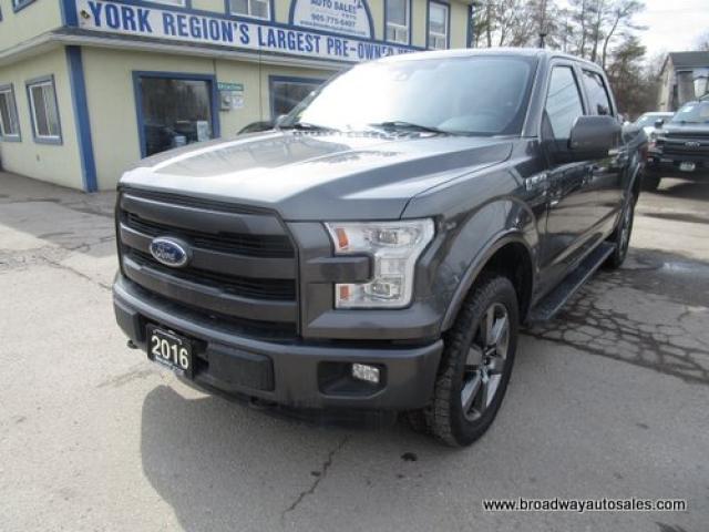2016 Ford F-150 LOADED LARIAT-EDITION 5 PASSENGER 5.0L - V8.. 4X4.. CREW-CAB.. SHORTY.. NAVIGATION.. LEATHER.. HEATED/AC SEATS.. BACK-UP CAMERA.. POWER PEDALS..