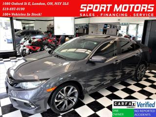 Used 2019 Honda Civic Touring+Leather+Roof+WirelessCharging+CLEAN CARFAX for sale in London, ON