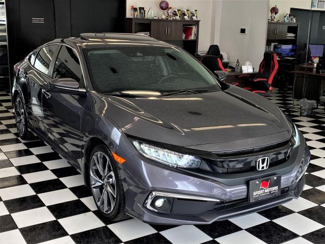 2019 Honda Civic Touring+Leather+Roof+WirelessCharging+CLEAN CARFAX Photo5