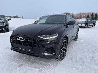 2019 Audi Q8 Prestige Progressiv, 3.0L V6 engine, All Wheel Drive, in Orca Black Metallic with the Driver Assistance, S Line Sport, Black Optics, Dynamic Ride, and Luxury Packages! Powered by a TurboCharged 3.0 Litre Twin-Scroll V6 that offers 335hp while paired with a responsive 8 Speed Automatic transmission for astonishing passing authority.  This is a fully equipped Prestige Q8.  Call today 1-800-305-3313 

We offer financing, delivery and shipping anywhere.
