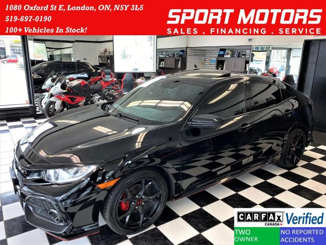 2018 Honda Civic Sport Hatch Turbo+Roof+Lane Keep+CLEAN CARFAX Photo1