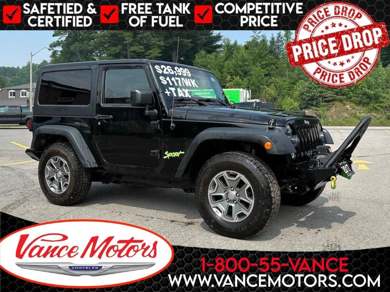 Used 2017 Jeep Wrangler JK Sport for sale in Bancroft, ON