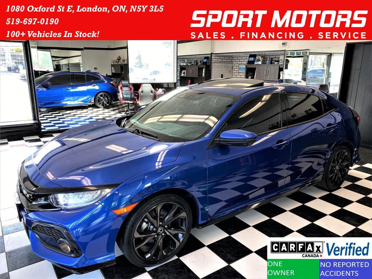 2018 Honda Civic Sport Touring+LED Lights+Roof+Leather+CLEAN CARFAX - Photo #1