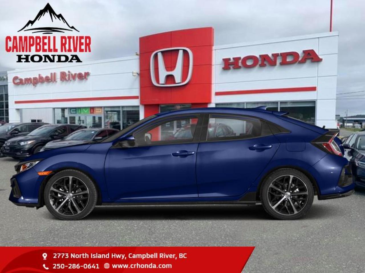 Used 2020 Honda Civic Hatchback Sport CVT  - Sunroof for sale in Campbell River, BC