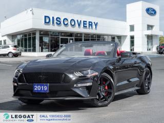 Used 2019 Ford Mustang GT Premium CONVERTIBLE|5.0L V8| RED LEATHER|MANUAL|COOLED SEATS for sale in Burlington, ON