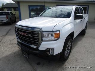 Used 2021 GMC Canyon LOADED AT4-EDITION 5 PASSENGER 3.6L - V6.. 4X4.. CREW-CAB.. SHORTY.. TRAILER BRAKE.. NAVIGATION.. LEATHER.. HEATED SEATS & WHEEL.. BACK-UP CAMERA.. for sale in Bradford, ON